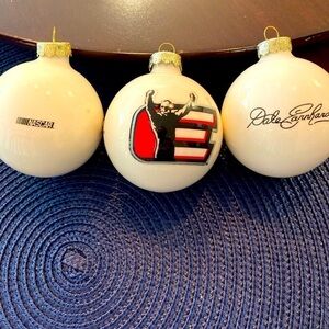 NASCAR 3 Christmas Ornaments Dale Earnhardt Collectable